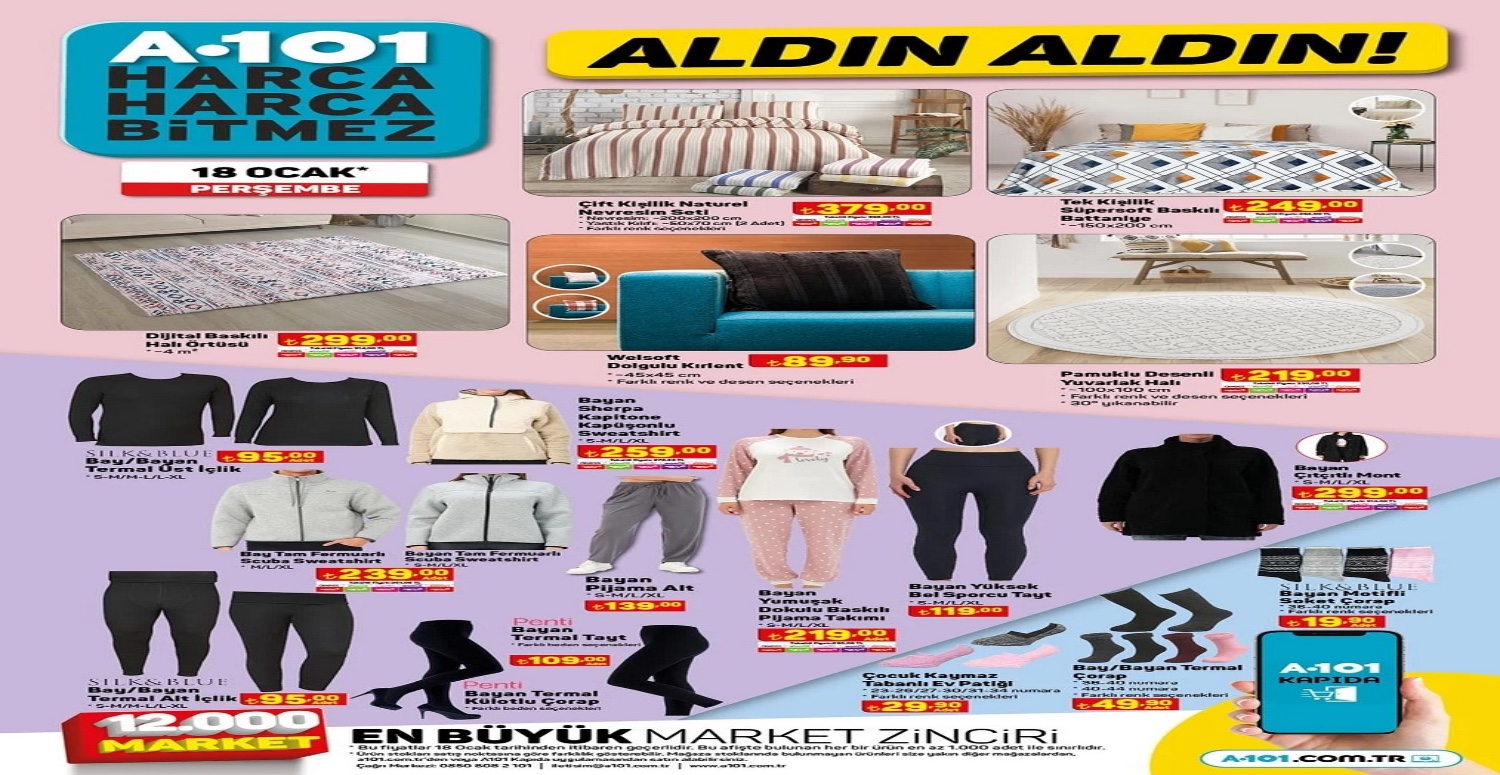A101 18 24 Ocak aktüel katalogu
