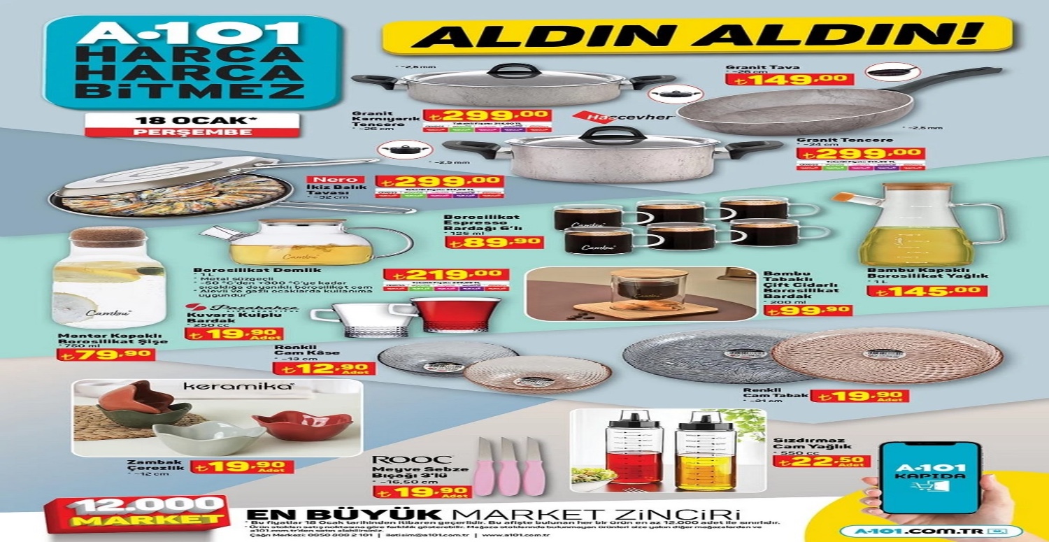 A101 18 24 Ocak aktüel katalogu