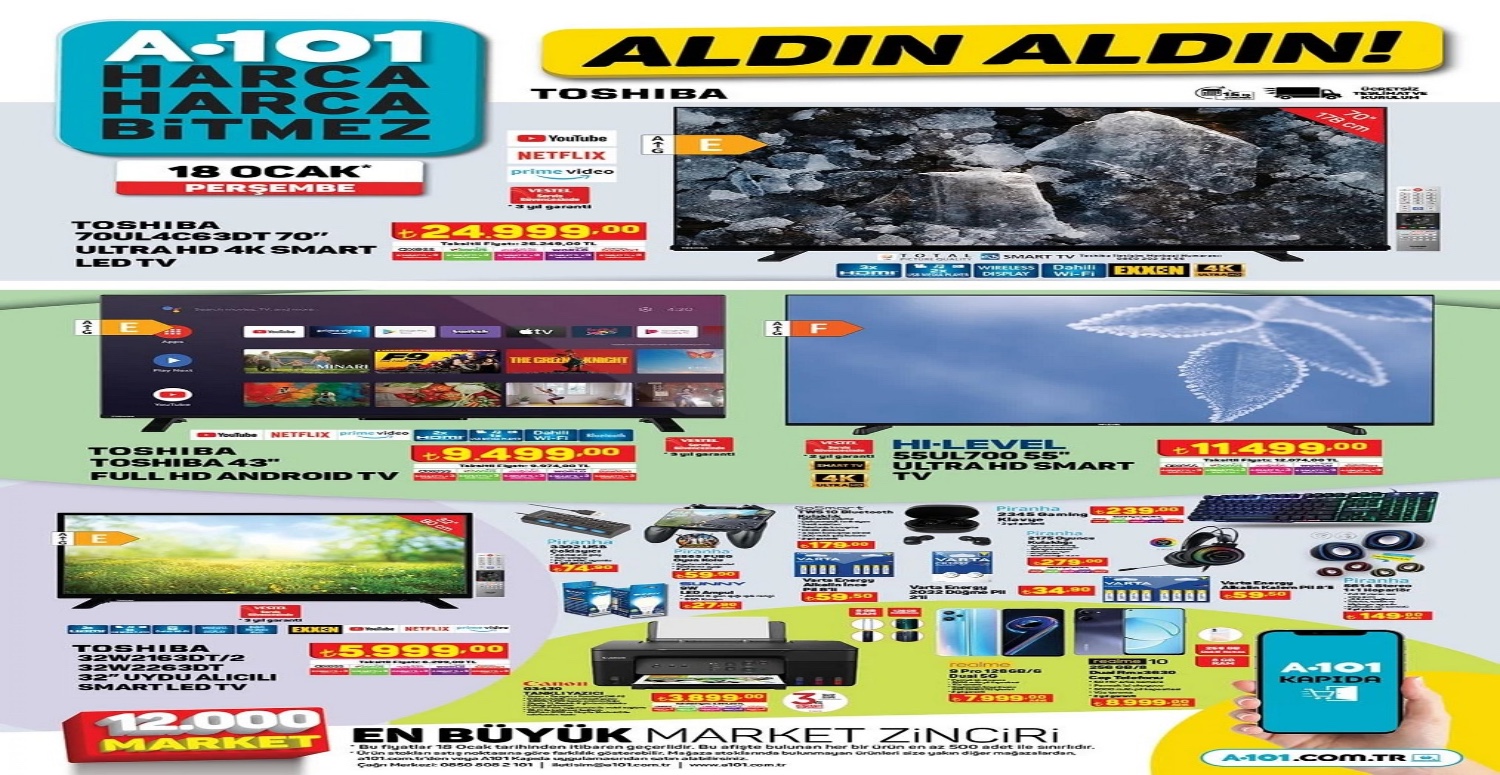 A101 18 24 Ocak aktüel katalogu