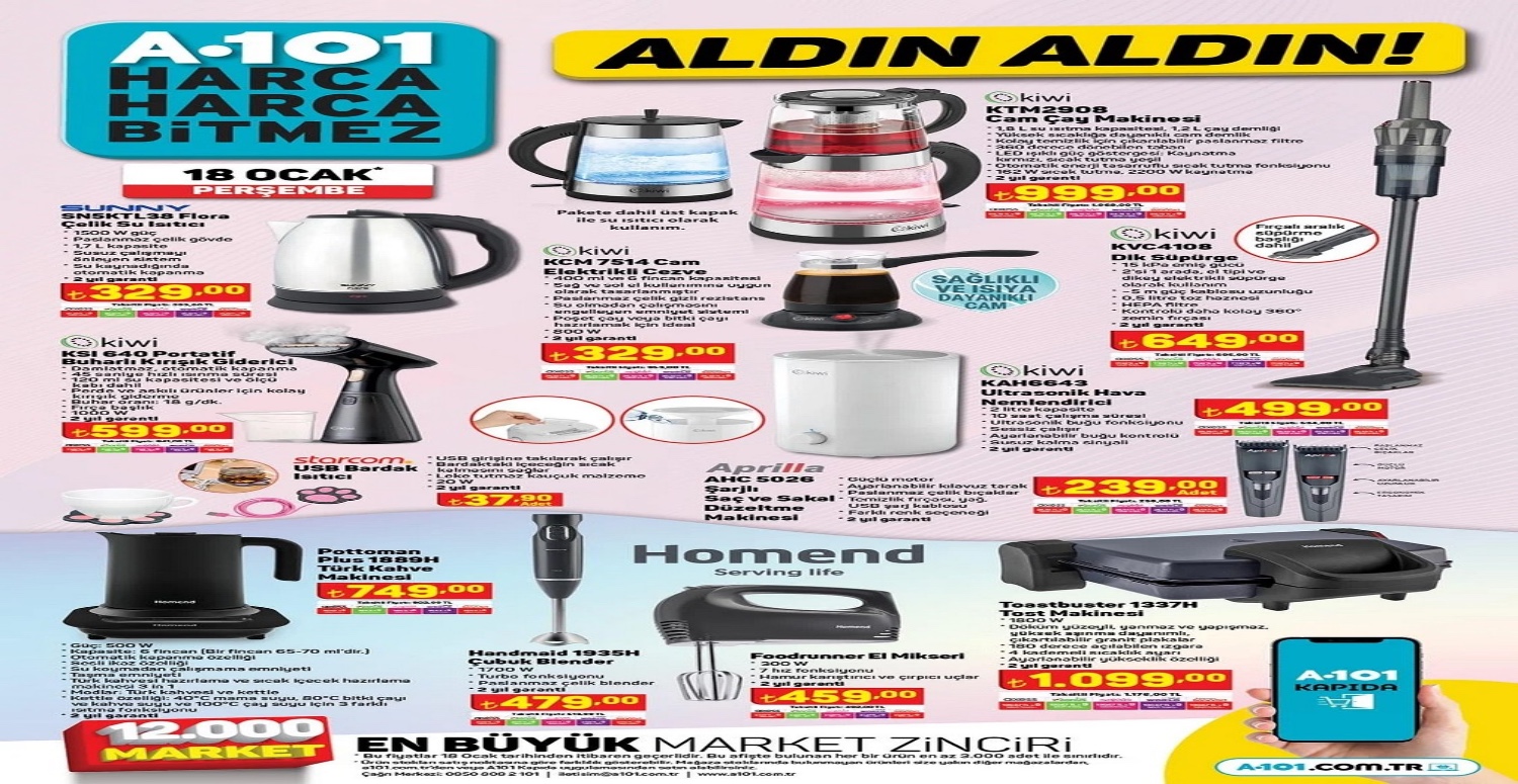 A101 18 24 Ocak aktüel katalogu