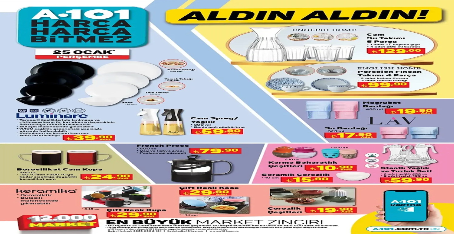A101 25 31 Ocak aktüel kataloğu