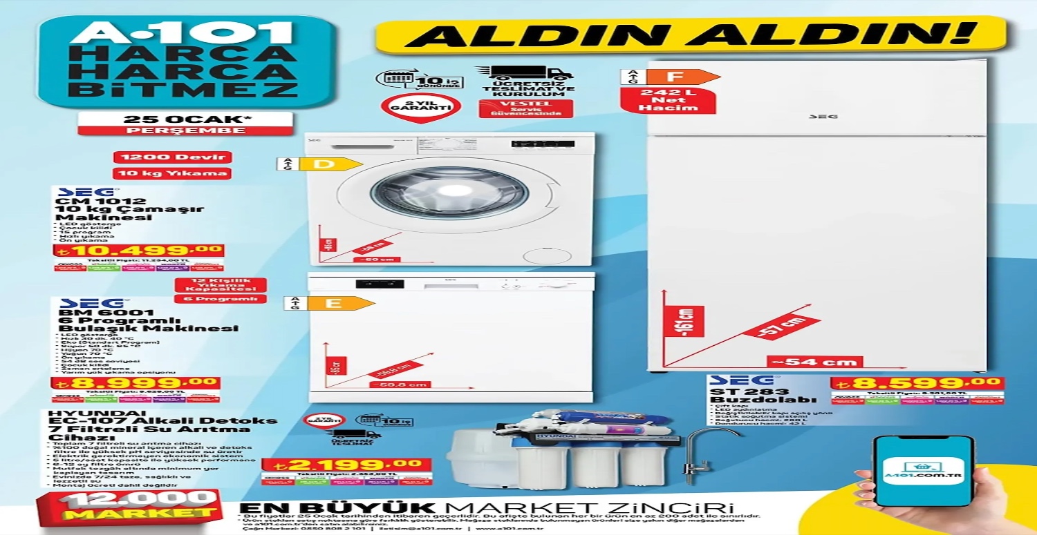 A101 25 31 Ocak aktüel kataloğu