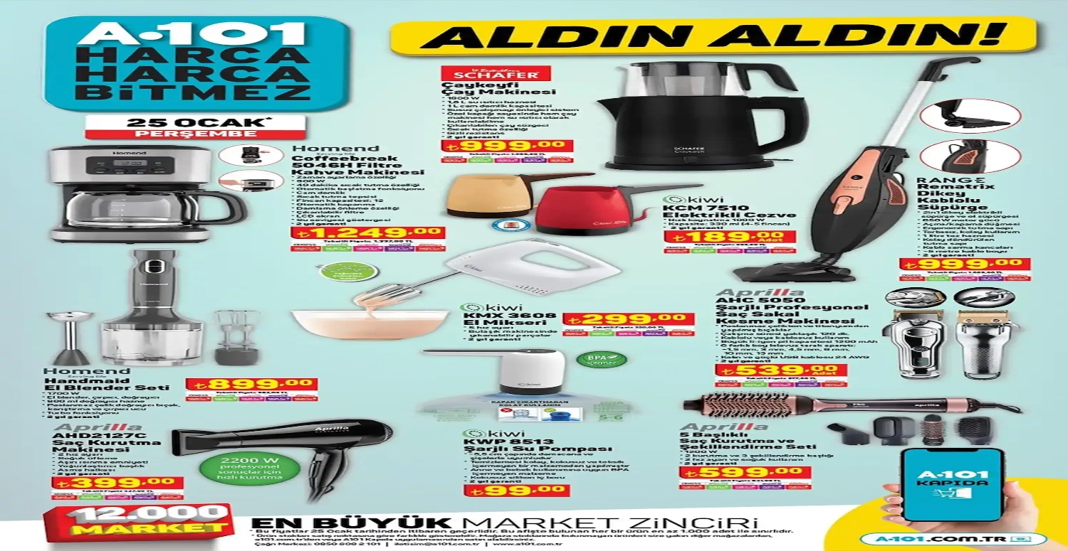 A101 25 31 Ocak aktüel kataloğu