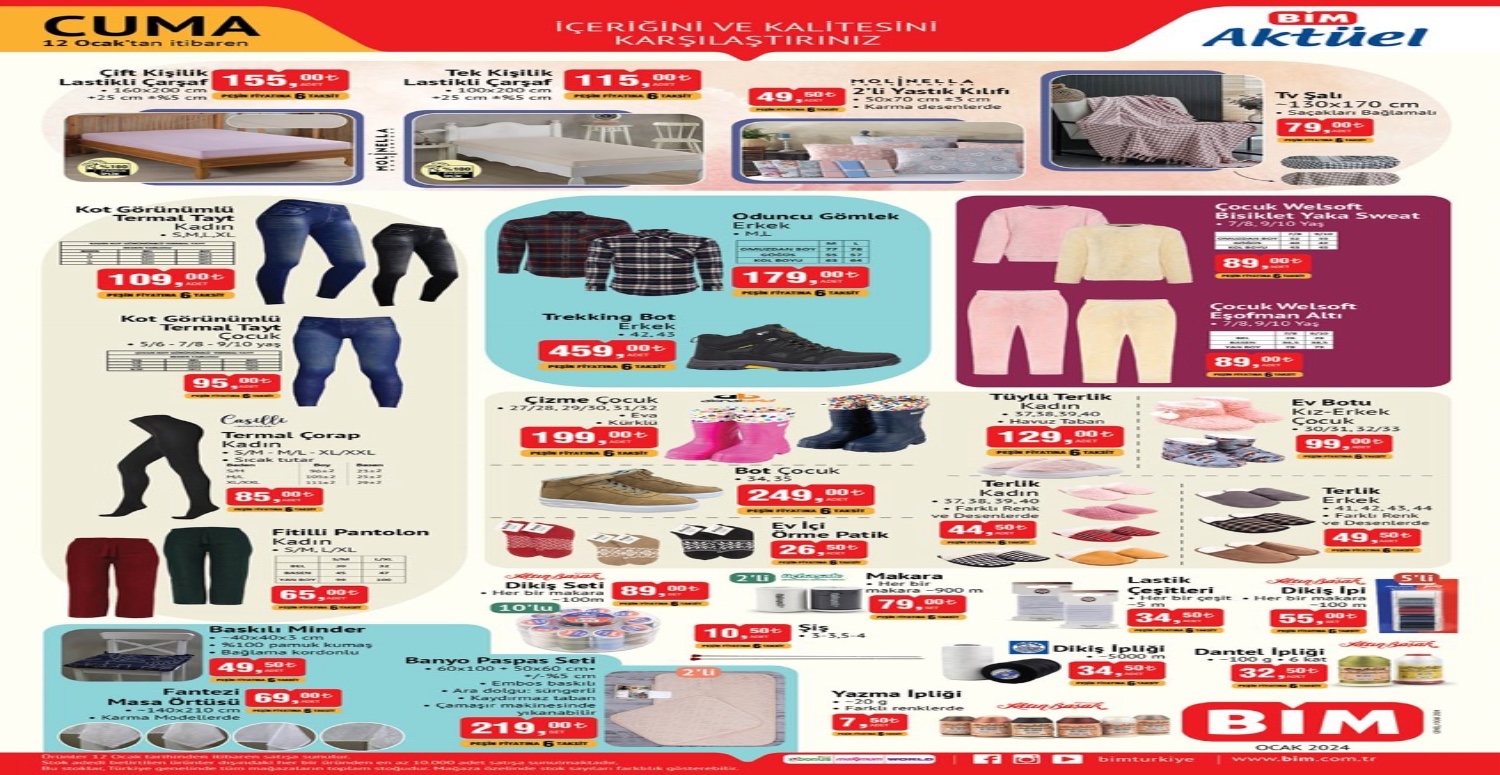 Bim 12 18 Ocak aktüel katalogu