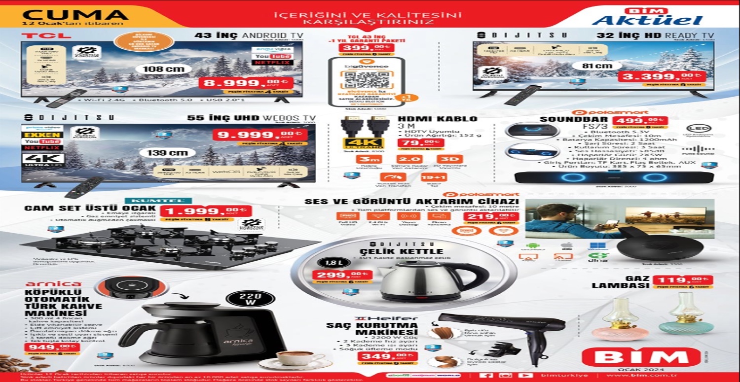 Bim 12 18 Ocak aktüel katalogu