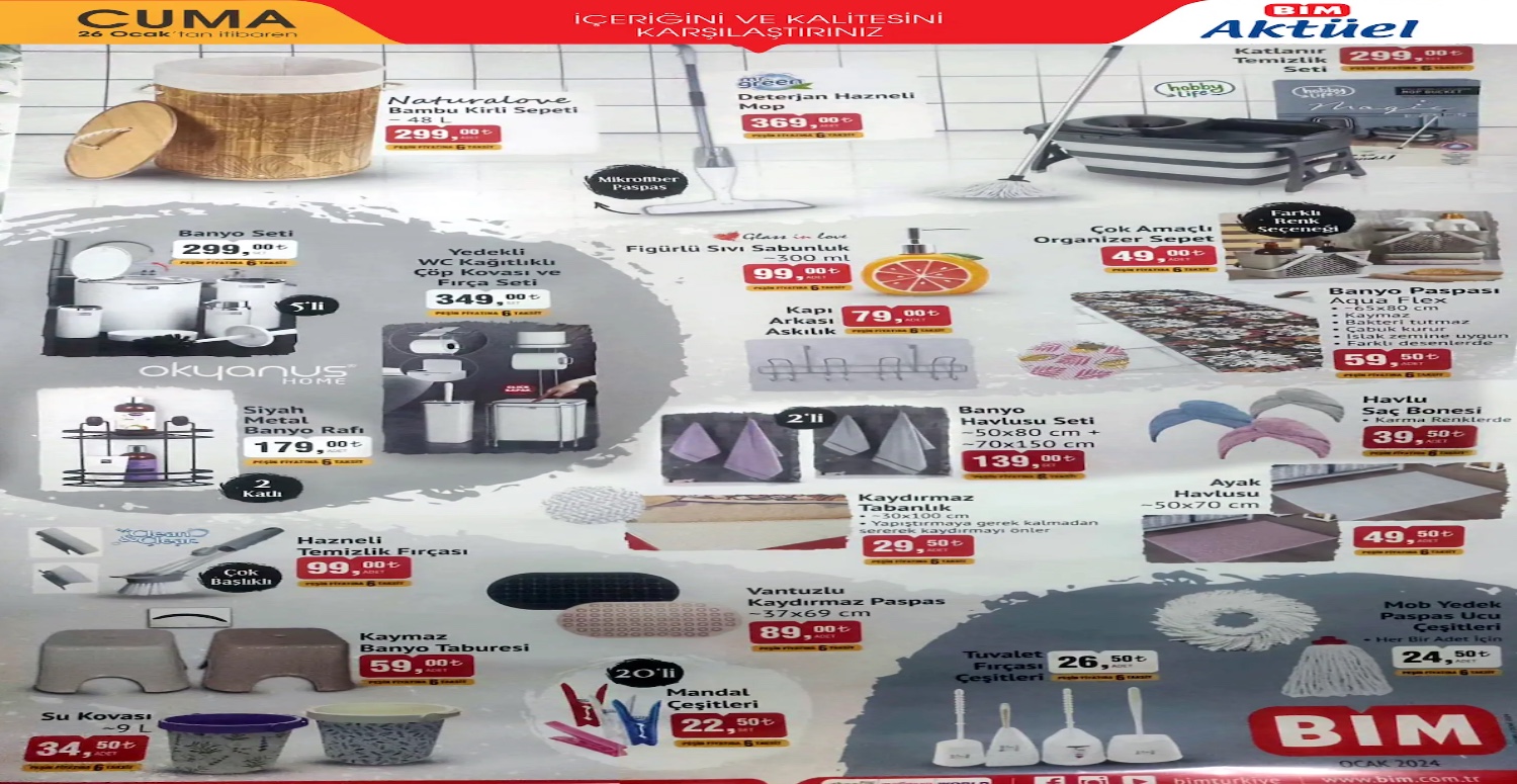 Bim 26 Ocak 1 Şubat aktüel katalogu