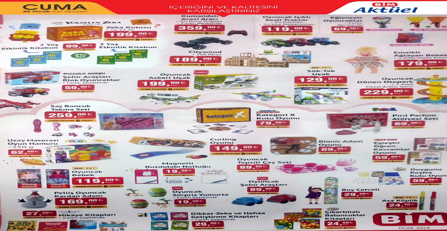 Bim 26 Ocak 1 Şubat aktüel katalogu