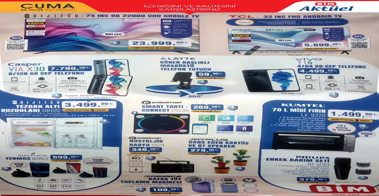 Bim 26 Ocak 1 Şubat aktüel katalogu
