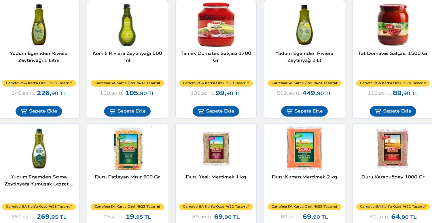 CARREFOURSA MARKETLERDE %33’E VARAN İNDİRİM KAMPANYASI