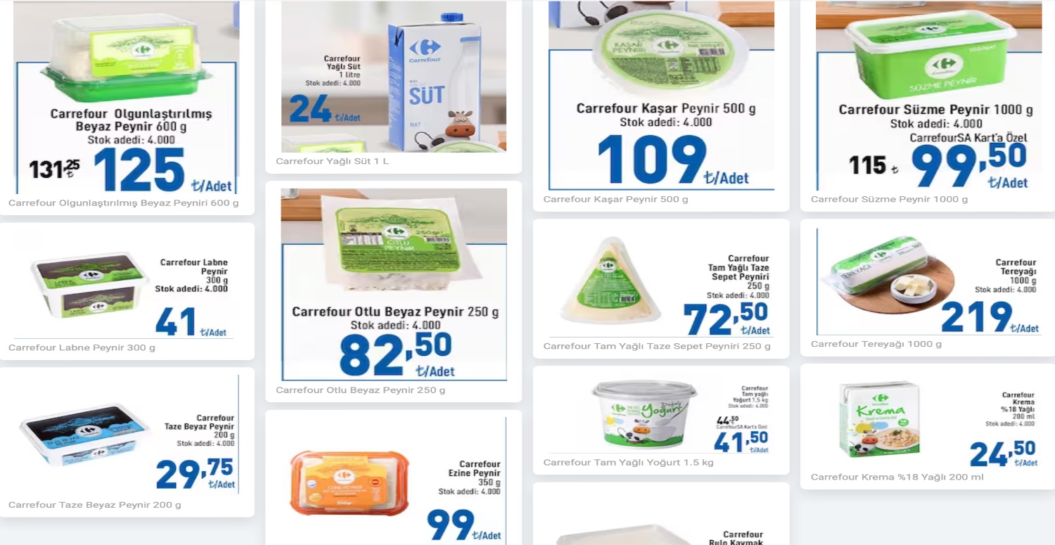CarrefourSA marketlerde böylesine indirim görmediniz! Süzme peynir 99 TL'ye sucuk 55 TL’ye düştü... Son tarihi 17 Ocak