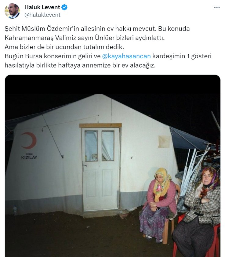 Haluk Levent ve Hasan Can Kaya'dan Şehit ailesine anlamlı destek