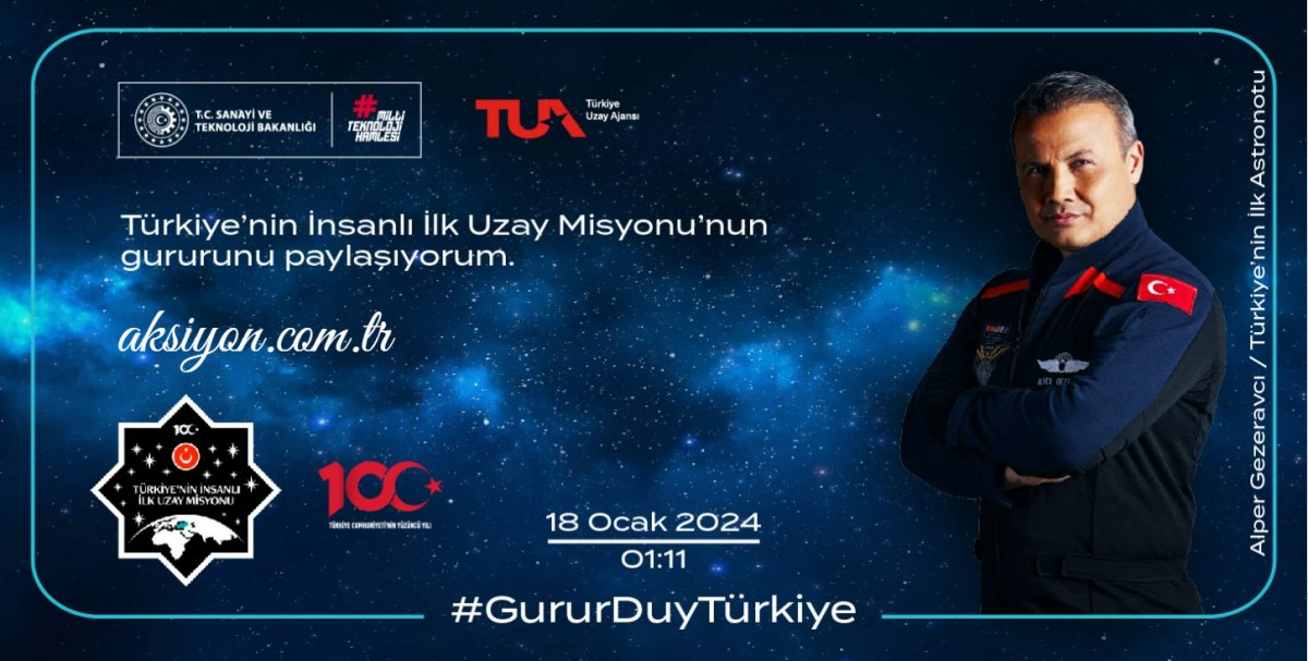 Meraklılarına müjde! Türkiye'nin ilk astronotuna özel hatıra kartı oluşturulabilecek