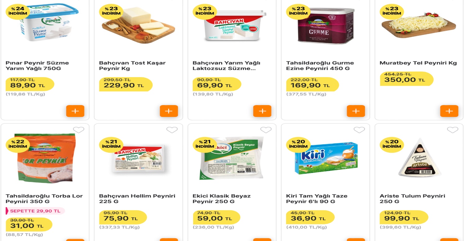 MİGROS MARKET PEYNİR İNDİRİMİ