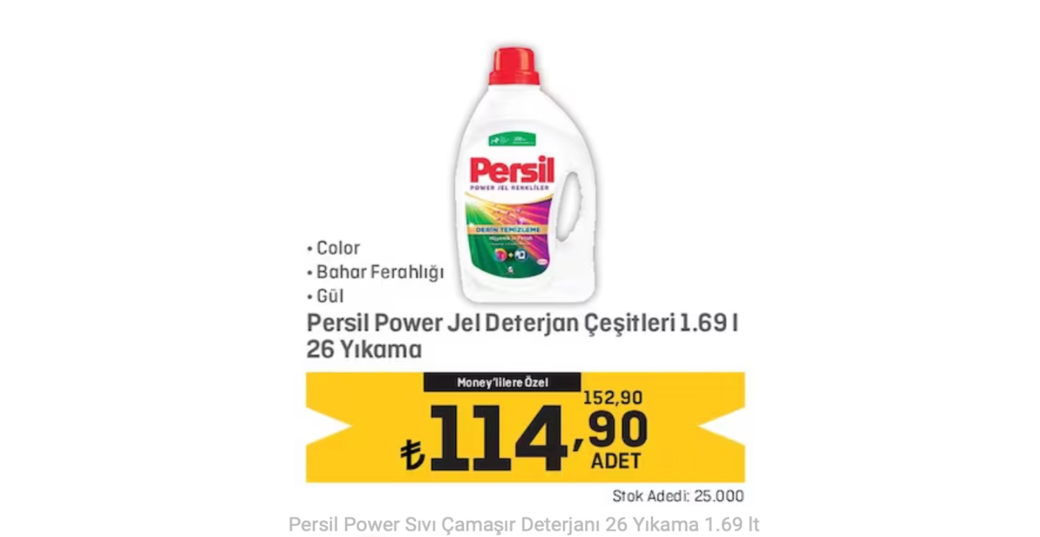 PERSİL VE BİNGO ÜRÜNLERİ MİGROS MARKETLERDE UYGUN FİYATLARLA SATIŞTA