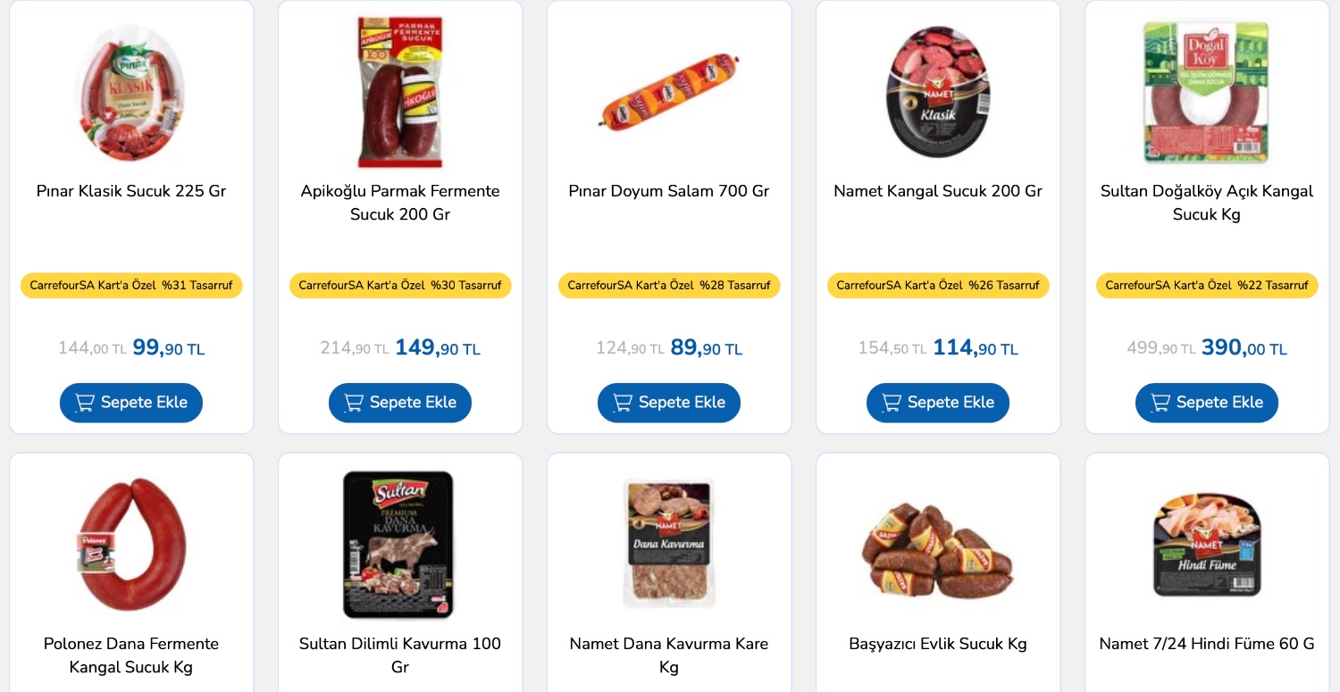 Şarküteri ürünleri yüzde 31 indirime girdi! Sucuk salam kavurma alacaklar o markete koşuyor