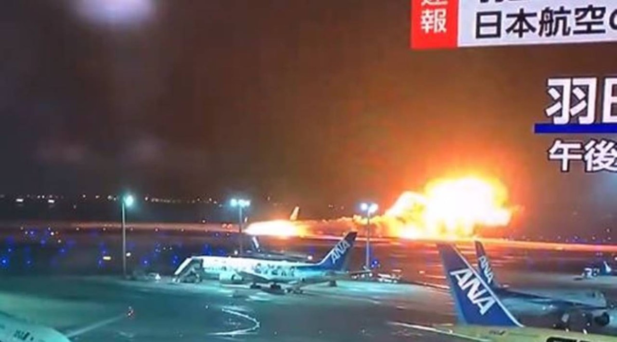 tokyo uçak yangını