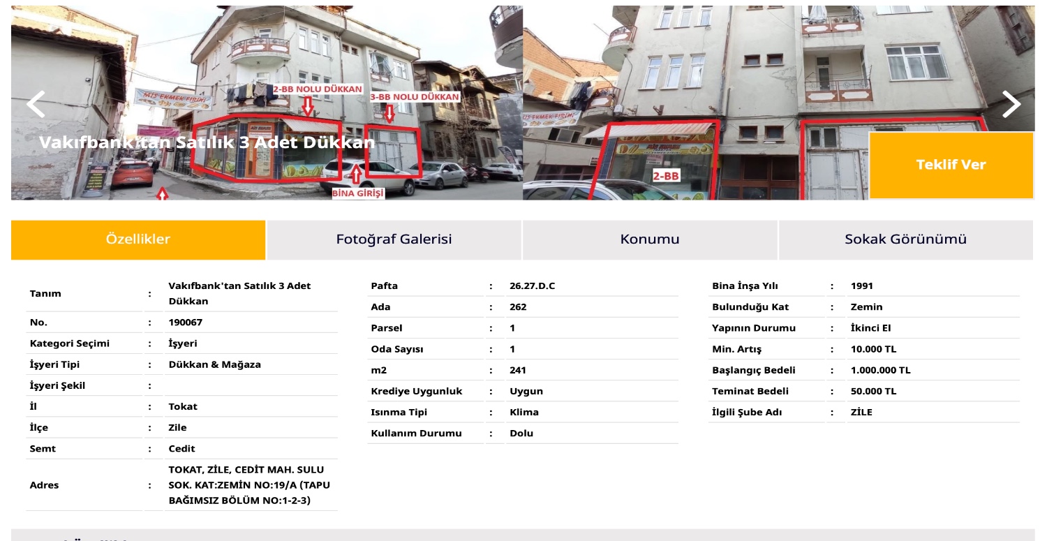 3 adet dükkan sadece 50.000 TL teminat bedeliyle satışa çıkartıldı! Yetişen uygun fiyata 3 tane dükkanı alacak