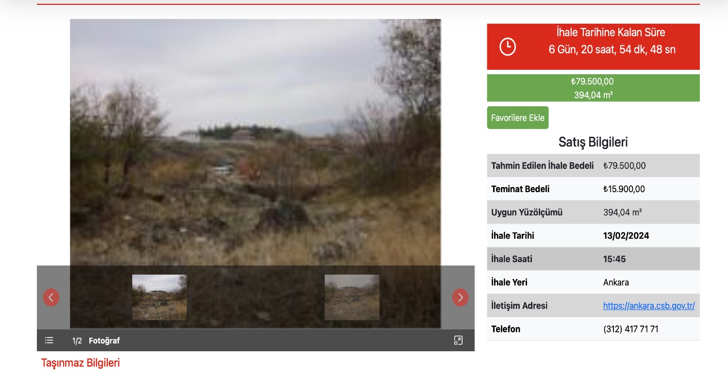 394,04 metre kare arsa 15 Bin TL’den sizin olabilir! Ortalığı karıştıracak satışa sayılı günler kaldı