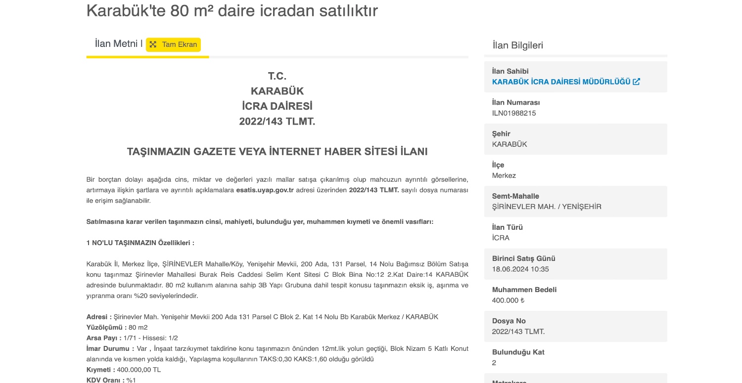 400 Bin TL’ye daire satın alacaksınız! O ilde olanlar şansı yakalayacak