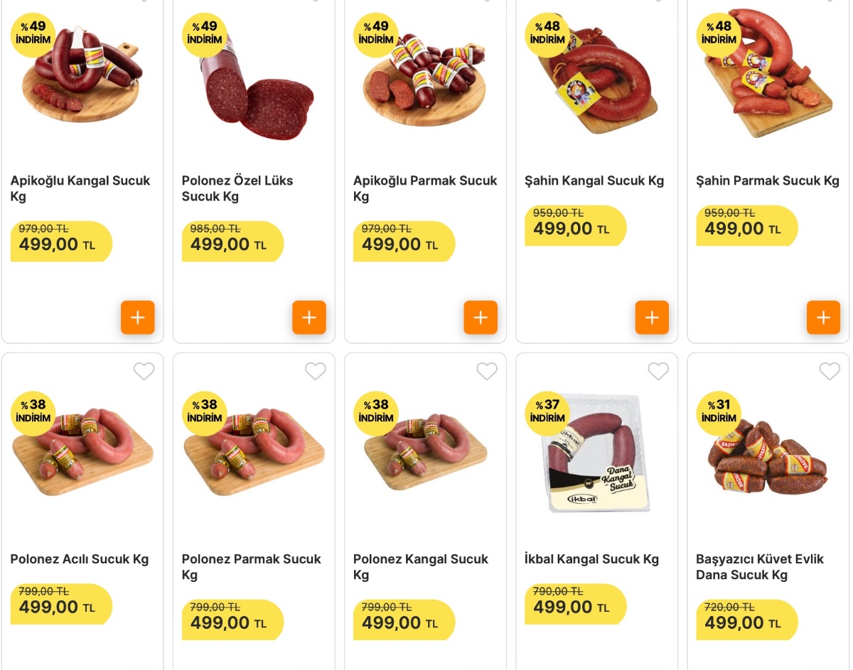 Açık sucukları da yüzde 49 indirim sizleri bekliyor! 19 Şubat tarihine kadar geçerli