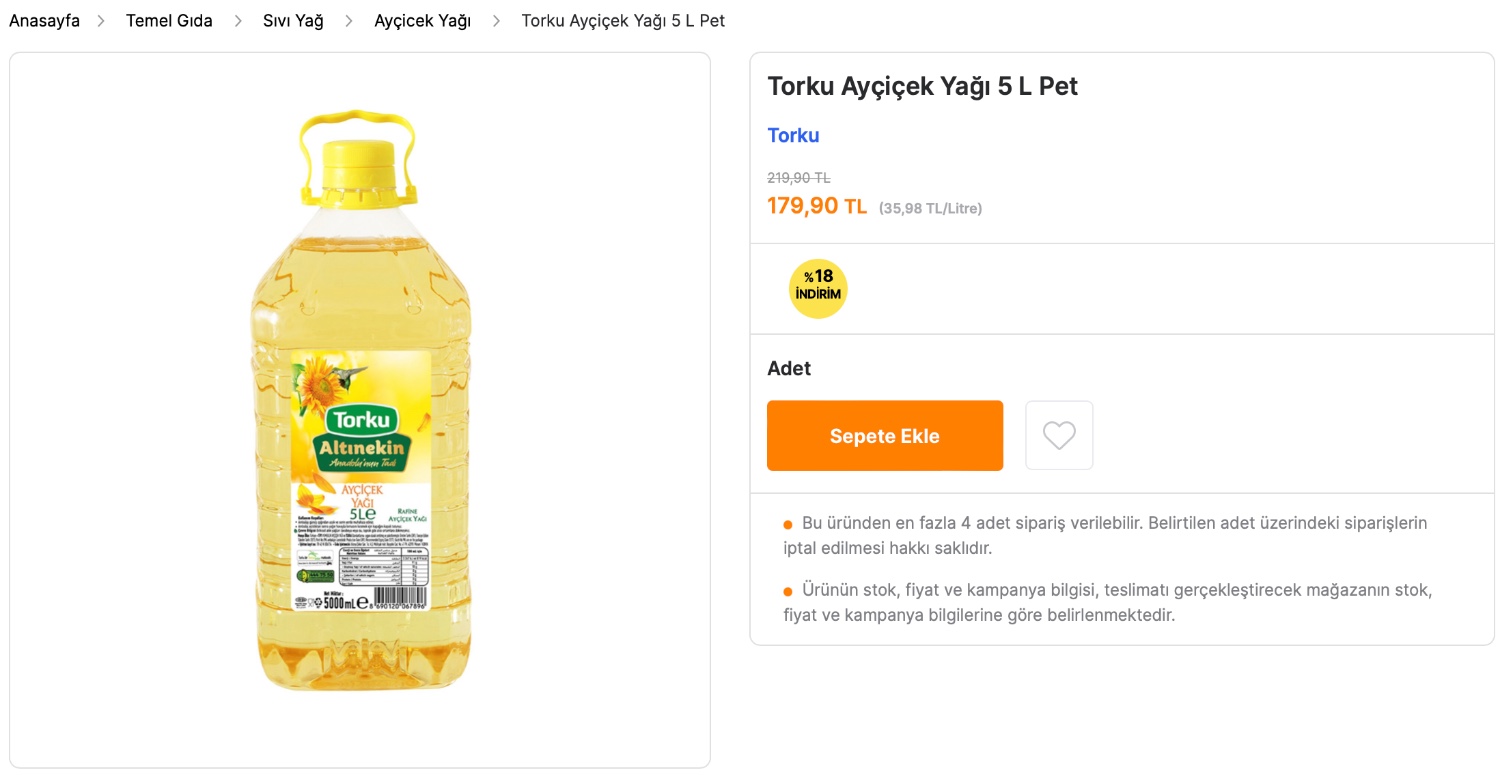 Ayçiçek yağında en ucuz fiyat Migros marketlerden! Yüzde 18 indirme girdi