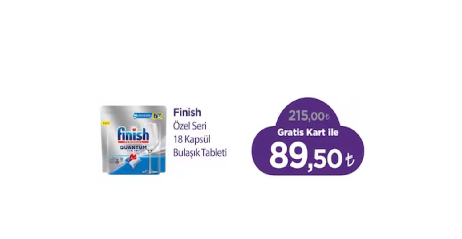 Bulaşık makinesi tableti 215 TL’den 89 TL’ye düşüyor! 29 Şubat’a kadar geçerli olacak