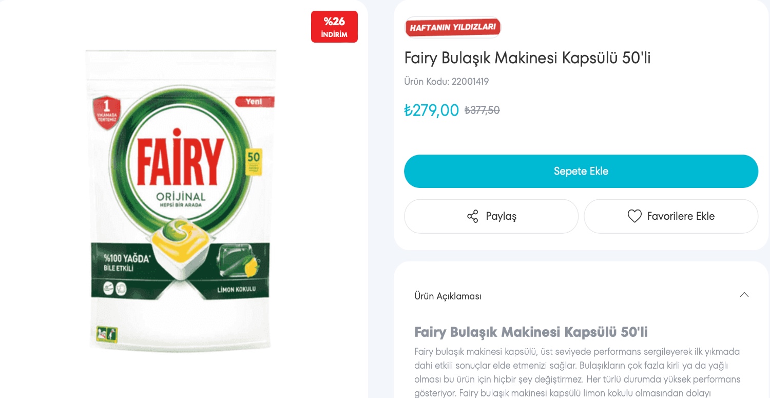 Bulaşık ve çamaşır makinesi deterjanın da yüzde 26 indirim! Son ürünleri almak için ortalık karıştı