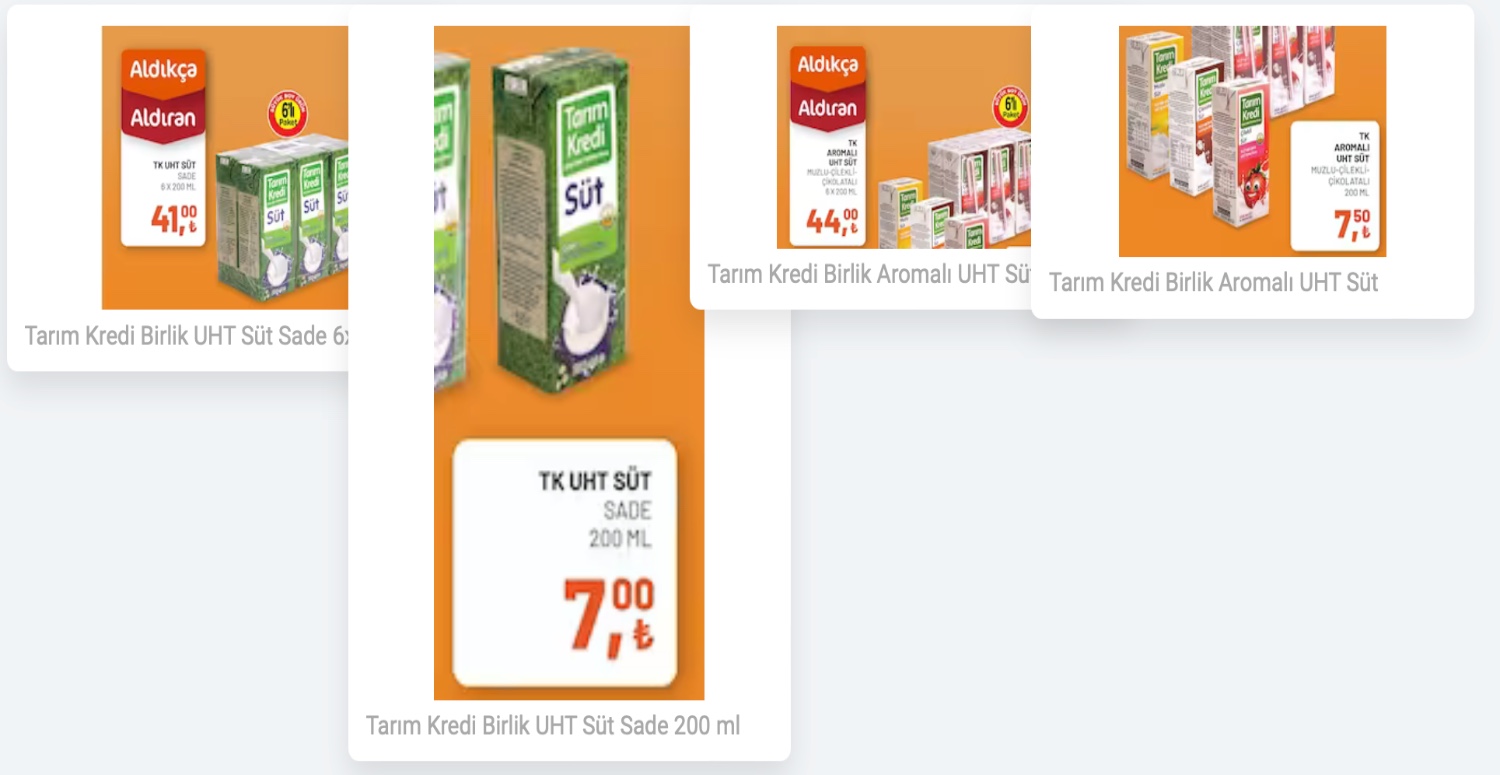 Tarım Kredi Kooperatif sütlerde indirim başlattı! Çoklu alımlarda fiyat resmen yarıya düşüyor