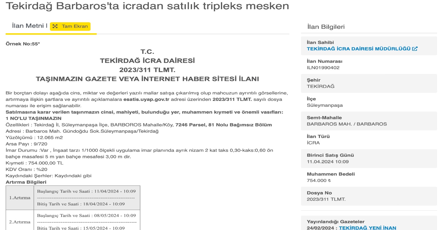 Tripleks mesken çok uygun fiyata satışa çıkartıldı! O ilde olanlar şansı havada kapacak