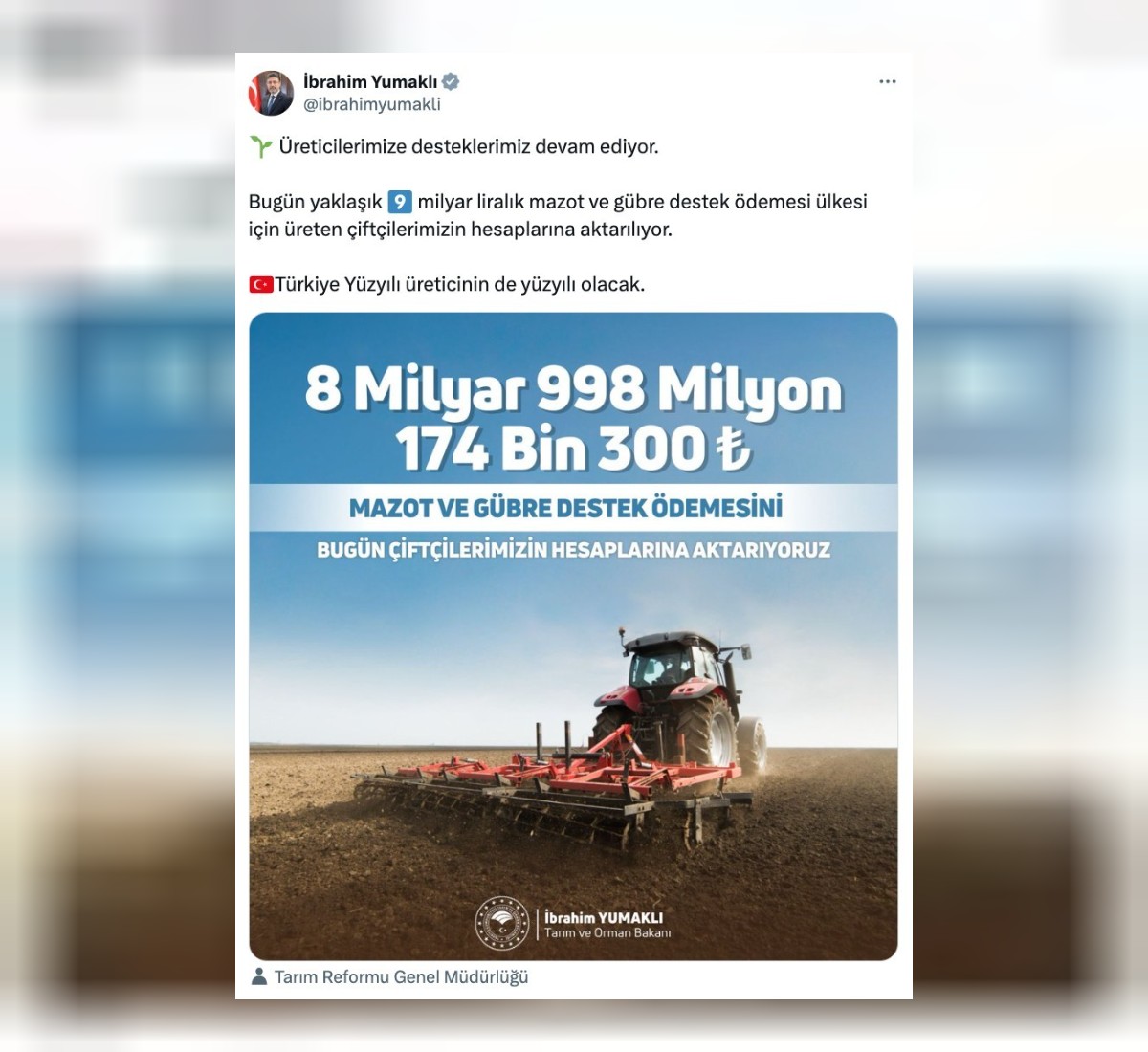 tarım ve orman bakanlığı