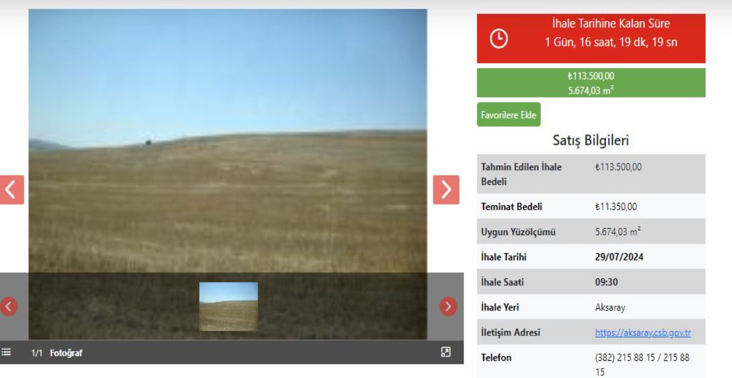 Aksaray / Merkez ihale