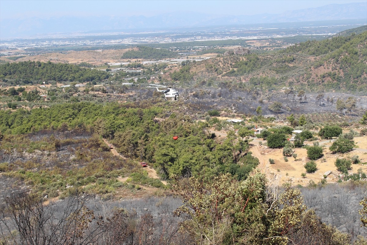 Antalya'nın Serik ilçesinde ormanlık alanda dün çıkan yangın, kontrol altına alındı.
