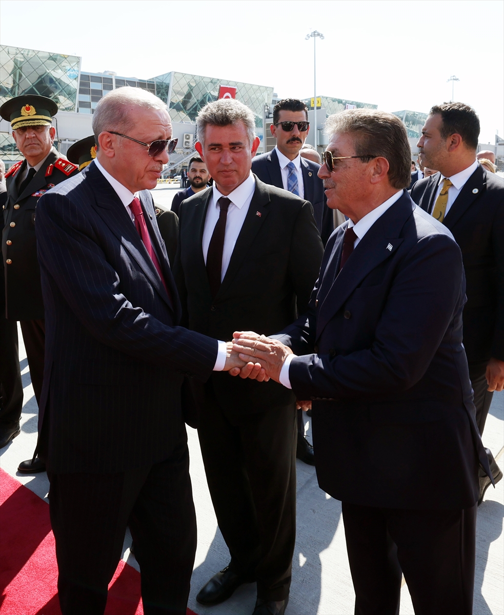 Cumhurbaşkanı Recep Tayyip Erdoğan (solda), 20 Temmuz Barış ve Özgürlük Bayramı törenlerinin...