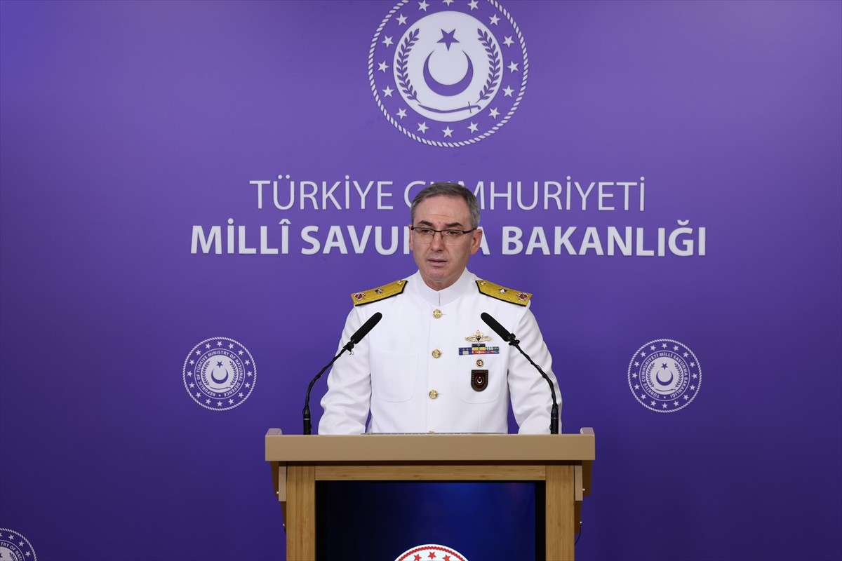 Milli Savunma Bakanlığı (MSB) Basın ve Halkla İlişkiler Müşaviri Tuğamiral Zeki Aktürk, bakanlıkta...