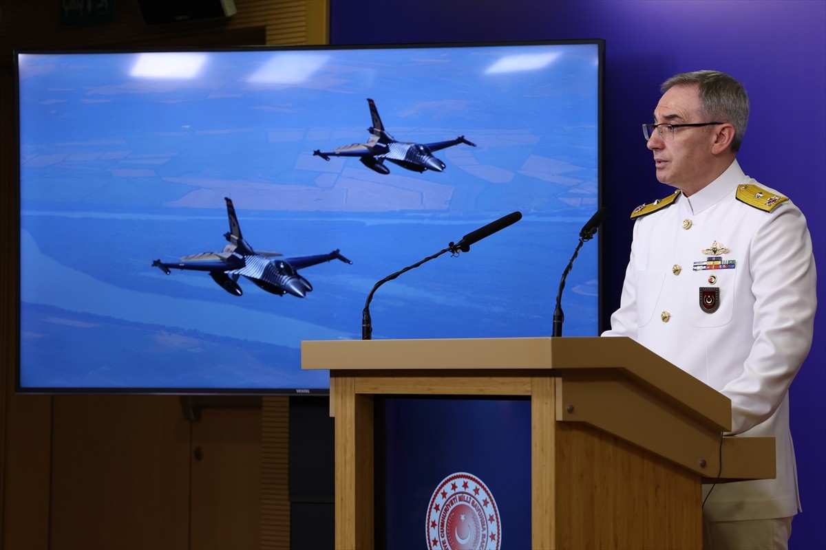 Milli Savunma Bakanlığı (MSB) Basın ve Halkla İlişkiler Müşaviri Tuğamiral Zeki Aktürk, bakanlıkta...