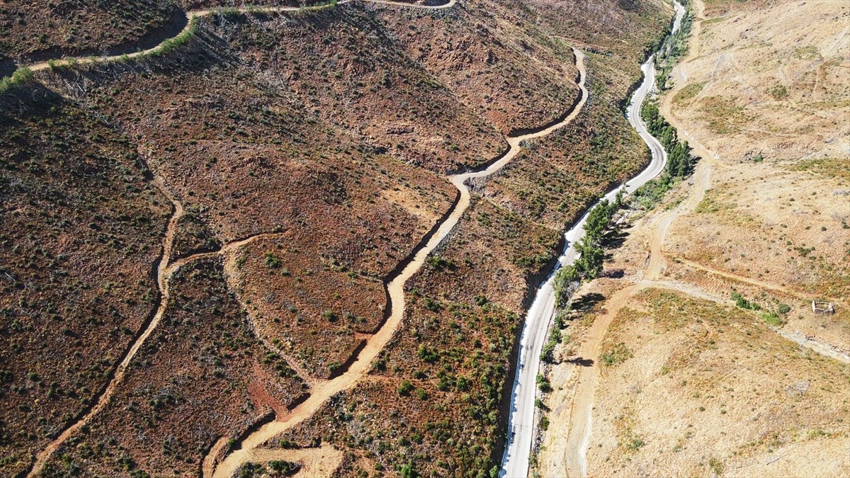 Muğla'da meydana gelen yangınlarda zarar gören ormanlık alanlar, ekiplerin yoğun çalışmasıyla...