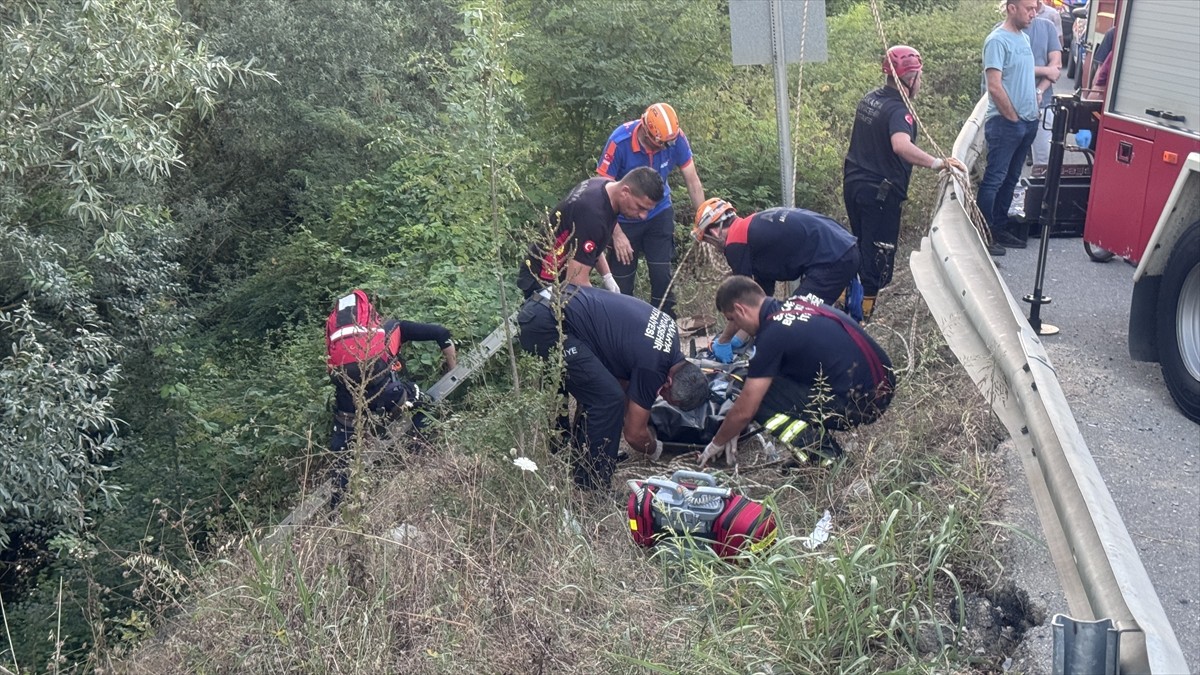Sakarya'nın Adapazarı ilçesinde yolun kenarından şarampole yuvarlanan kişi hayatını...
