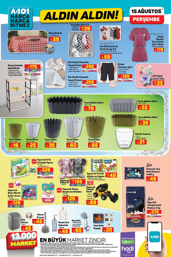 A101 15-21 Ağustos 2024 indirimli ürünler kataloğu yayınlandı: Yüzlerce üründe indirim yağmuru