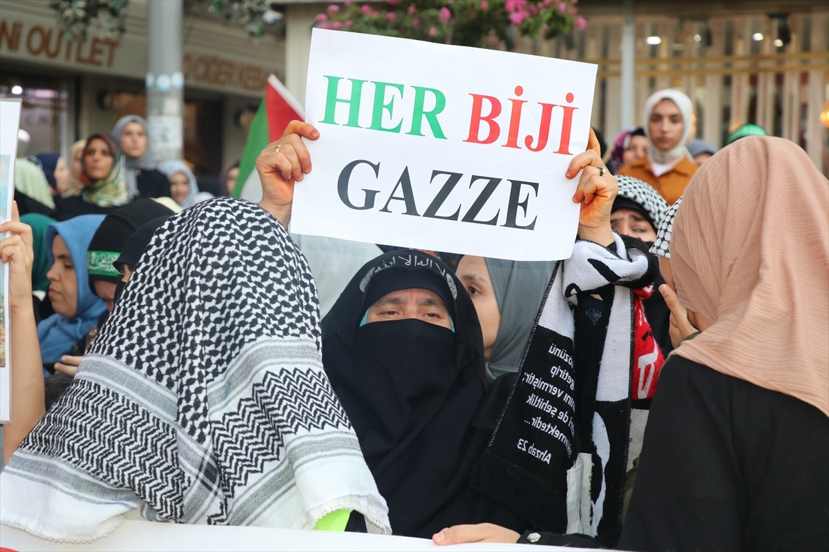 Batman'da Hamas Siyasi Büro Başkanı İsmail Heniyye'nin suikasta uğraması ve İsrail'in Filistin'e...