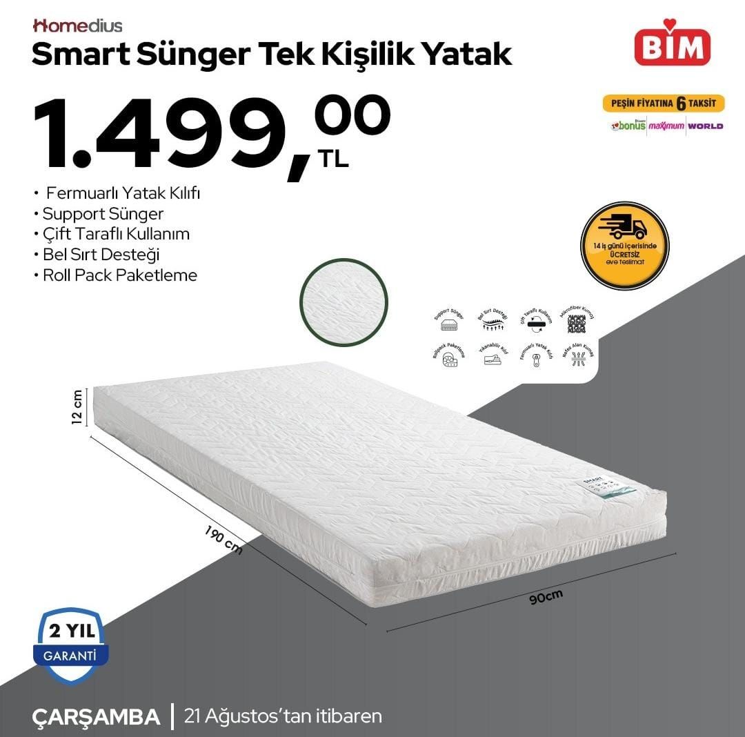 BİM'de 21 Ağustos 2024 İndirim Günleri: Çekme Karavan, Klima, Samsung Telefon, Samsung Akıllı Saat ve Yataklarda İnanılmaz Fırsatlar