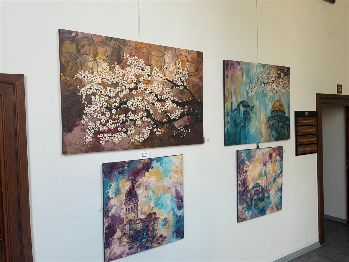 Kadriye Gedik ve Sevkan Hamurcu'nun eserlerinden oluşan "İki Şehrin Rüyası" resim sergisi...