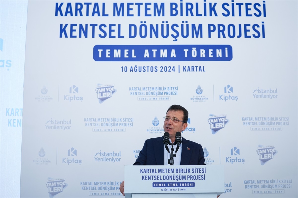 KİPTAŞ tarafından kentsel dönüşüm süreci başlatılan Kartal Metem Birlik Sitesi'nin temel atma...