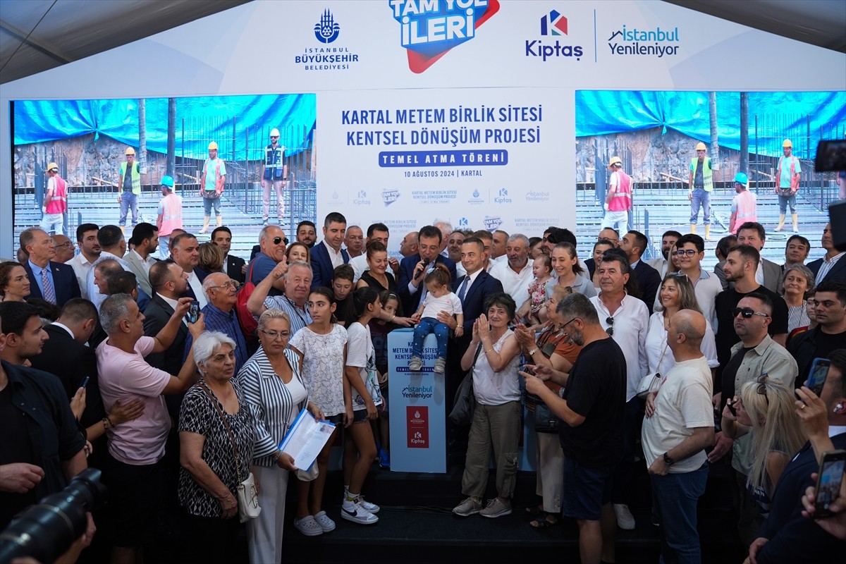 KİPTAŞ tarafından kentsel dönüşüm süreci başlatılan Kartal Metem Birlik Sitesi'nin temel atma...