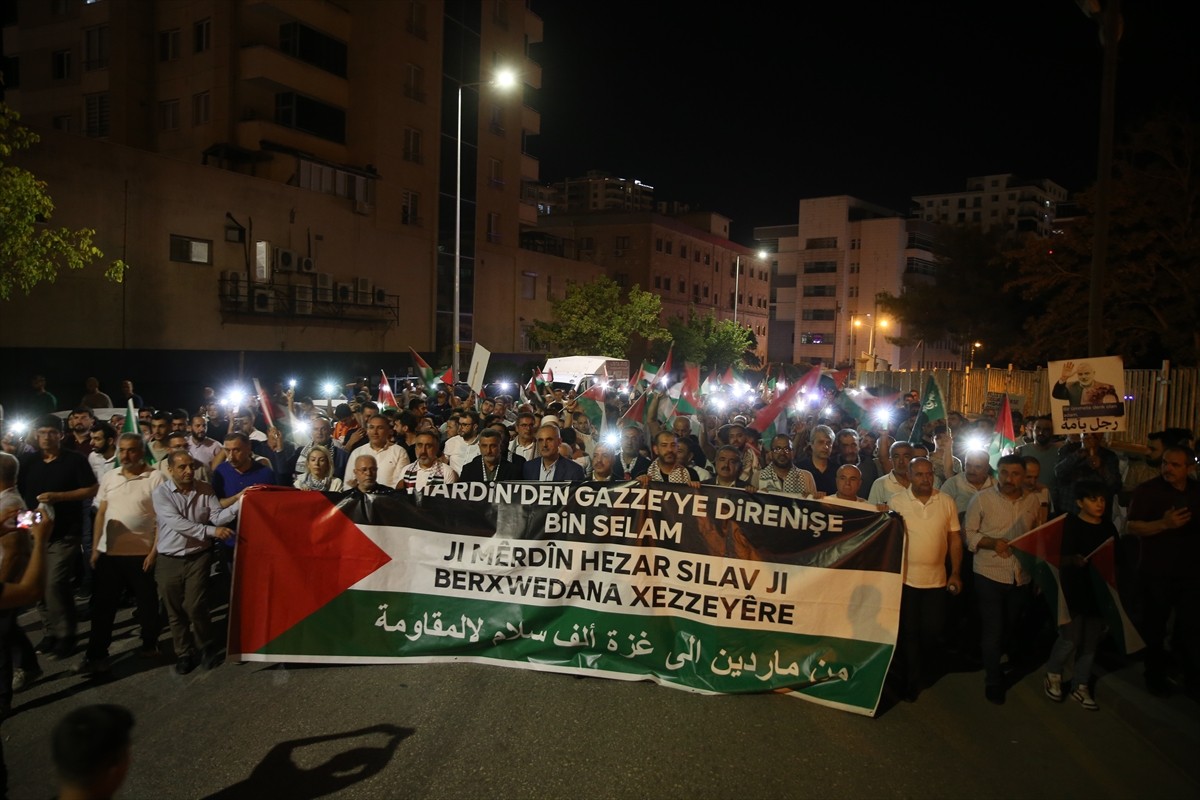 Mardin'de Hamas Siyasi Büro Başkanı İsmail Heniyye'nin suikasta uğraması ve İsrail'in Filistin'e...