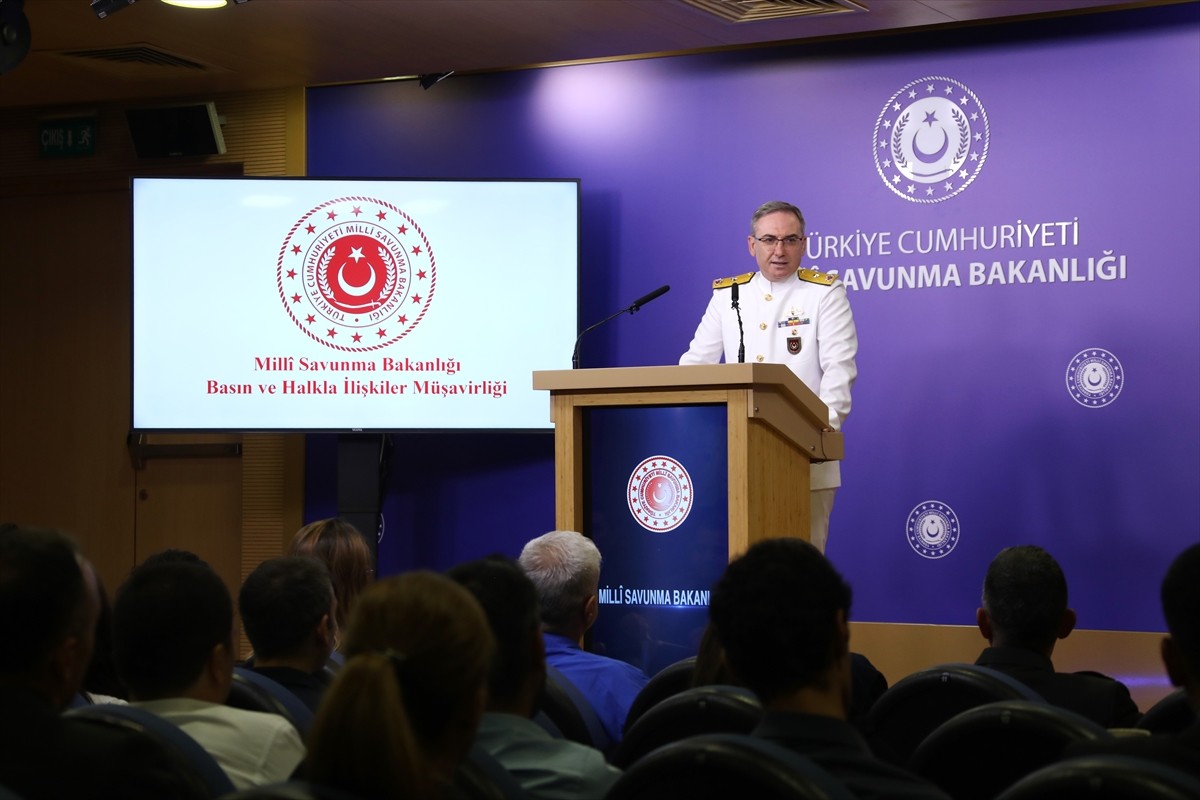 Milli Savunma Bakanlığı (MSB) Basın ve Halkla İlişkiler Müşaviri Tuğamiral Zeki Aktürk, Bakanlıkta...