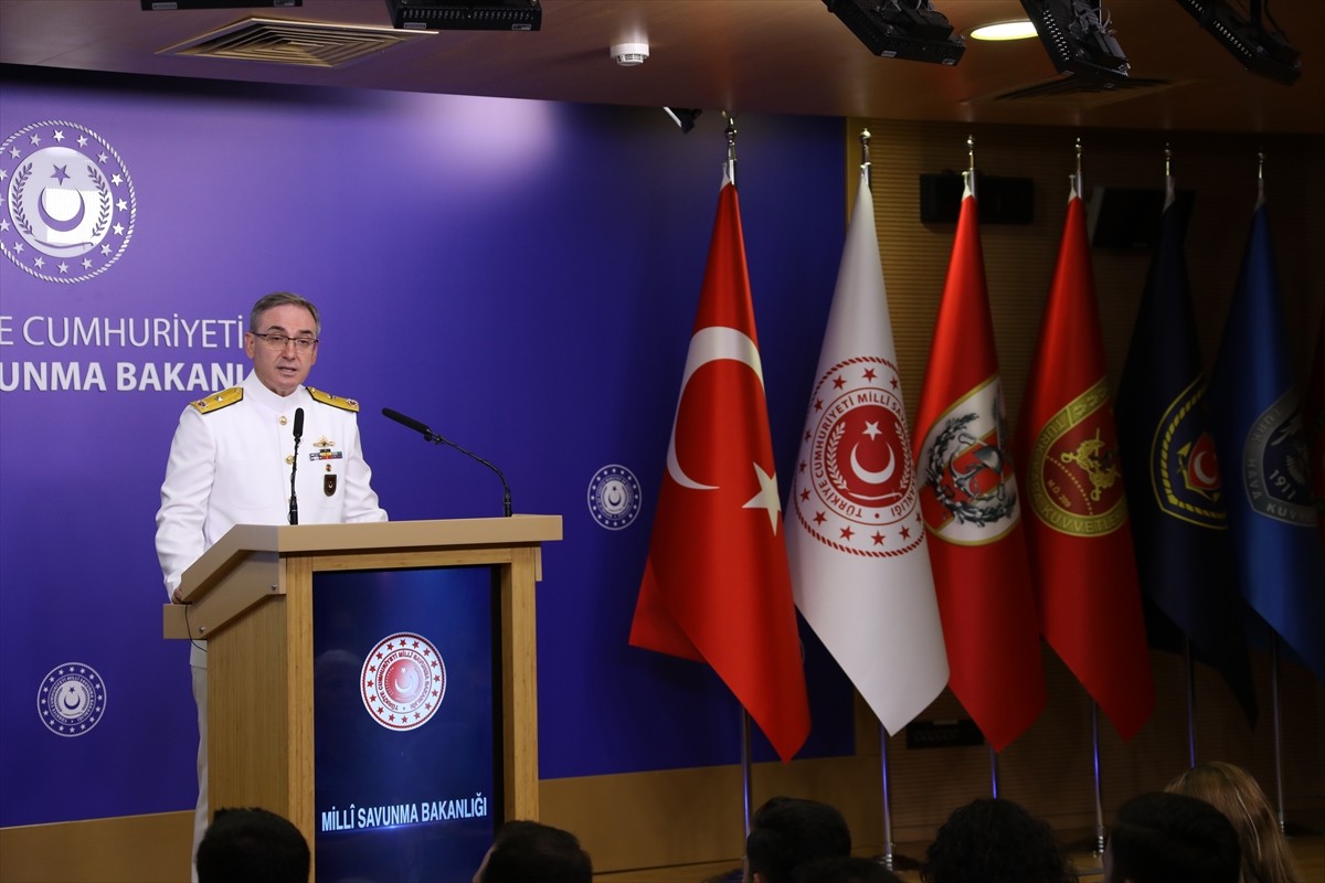 Milli Savunma Bakanlığı (MSB) Basın ve Halkla İlişkiler Müşaviri Tuğamiral Zeki Aktürk, Bakanlıkta...