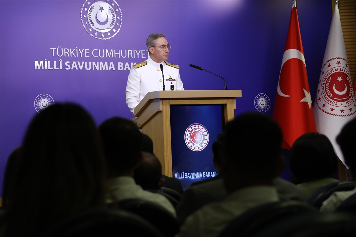 Milli Savunma Bakanlığı (MSB) Basın ve Halkla İlişkiler Müşaviri Tuğamiral Zeki Aktürk, Bakanlıkta...
