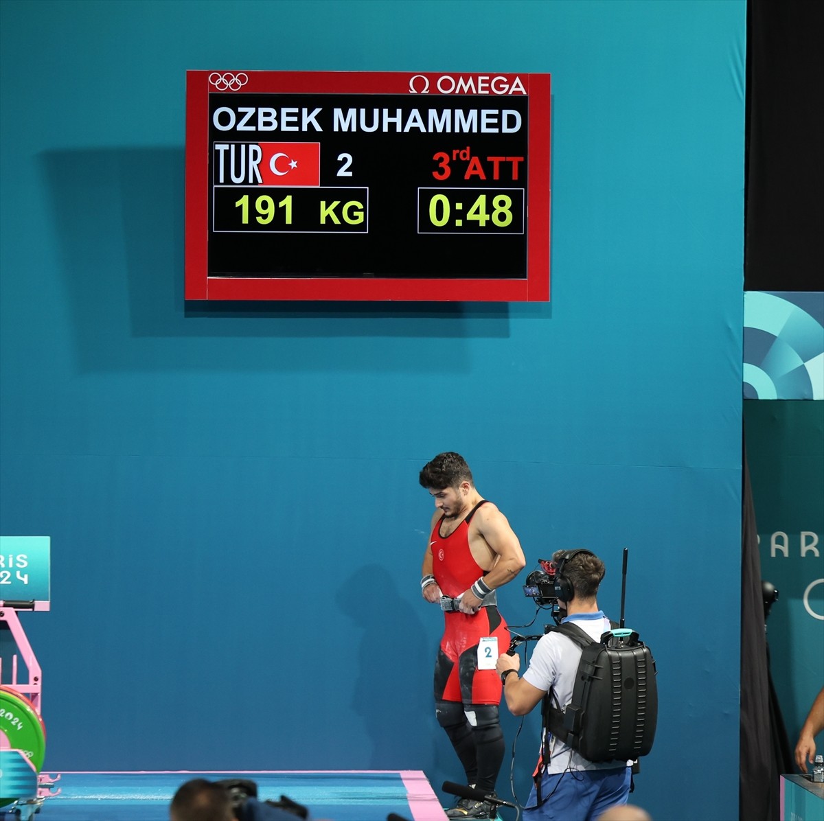 Paris 2024 Olimpiyat Oyunları halter kategorisinde erkekler 73. kilo müsabakaları South Paris...