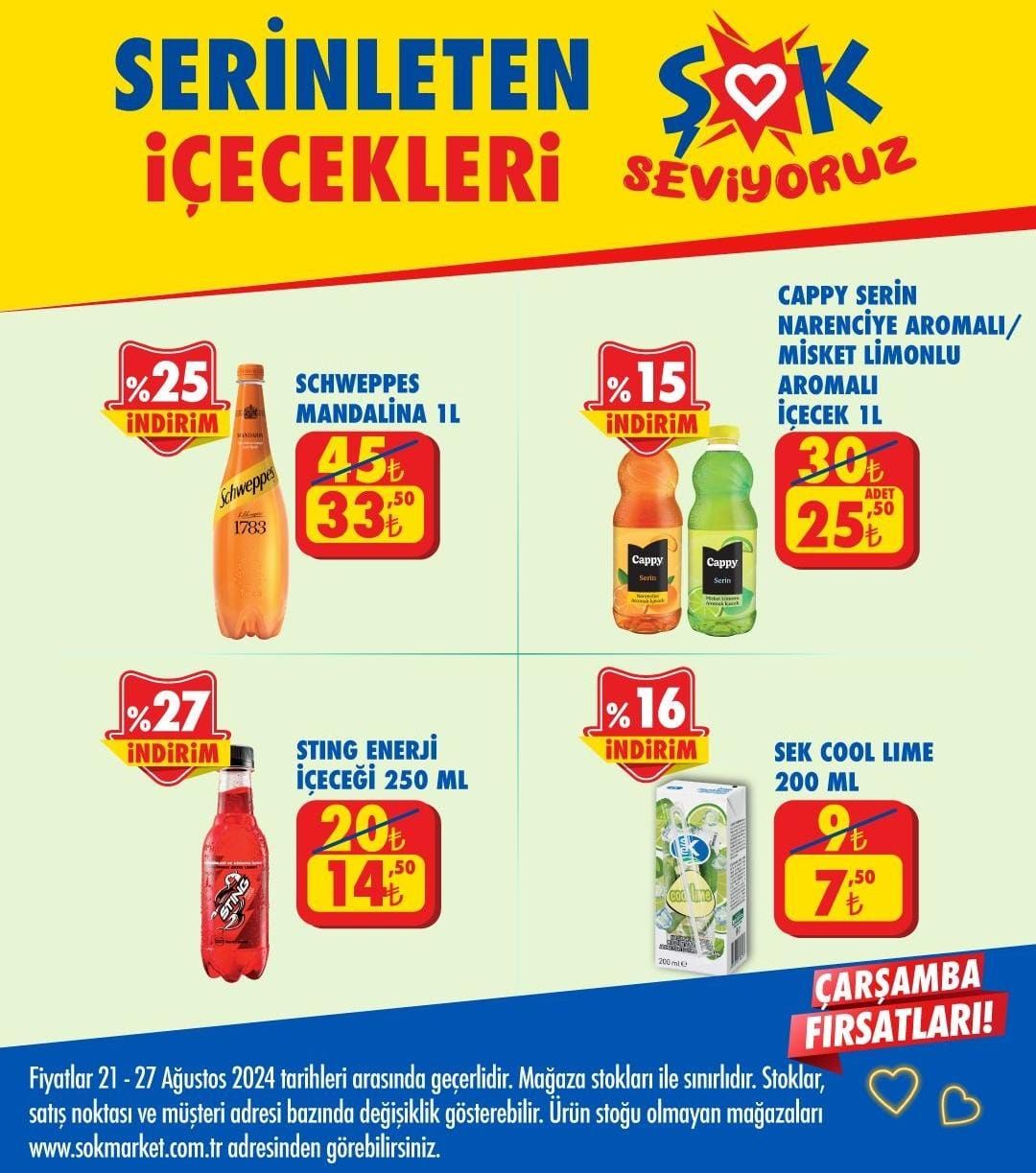 ŞOK Market 21-27 Ağustos 2024 İndirim Fırsatları Kataloğu Yayımlandı: ŞOK'ta Bu Hafta Hangi Ürünlerde İndirim Var?