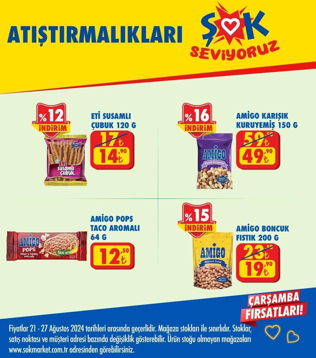 ŞOK Market 21-27 Ağustos 2024 İndirim Fırsatları Kataloğu Yayımlandı: ŞOK'ta Bu Hafta Hangi Ürünlerde İndirim Var?